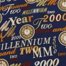 New ALYNN THE YEAR 2000 NAVY TAN SILK MEN NECK TIE Men Designer Tie EUC