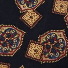CLAIBORNE SQUARES GOLD BLACK RED SILK MEN NECK TIE Men Designer Tie EUC