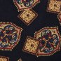 CLAIBORNE SQUARES GOLD BLACK RED SILK MEN NECK TIE Men Designer Tie EUC
