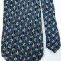 ARTISPHERE DarkBlue KHAKI GREEN PATTERN NECK TIE Men Designer Tie EUC