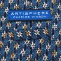 ARTISPHERE DarkBlue KHAKI GREEN PATTERN NECK TIE Men Designer Tie EUC