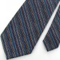 Vintage Wemlon Wembley Stripe Blue Red Texture 60s 70s 1970 Mens Neck Tie  #EV