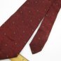 Vintage Wembley Texture Art Nouveau Vivid Red Blk 60s Men Neck Tie Necktie #EV