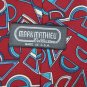 MARK MATTHEW ART DECO MAROON BLUE SILK MEN NECK TIE  Men Designer Tie EUC