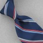 VTG VAN HEUSEN BLUE STRIPE NARROW TEXTURE 1960 60s 70s Mens Neck Tie #V-1 EVC