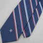 VTG VAN HEUSEN BLUE STRIPE NARROW TEXTURE 1960 60s 70s Mens Neck Tie #V-1 EVC