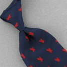 Vintage/Rare GIOVANNI Citigo BLUE NAVY Red EAGLE LOGO 60s 70s Mens Neck Tie #V-1