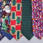 2 Christmas Xmas Holiday Silk Men's Ties Necktie Neck Tie Lot #LO
