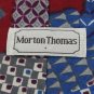 #1A New MORTON THOMAS USA SQUARE RECTANGLE RED BLUE PURPLE GREY Tie NECK TIE