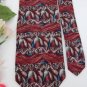BARRINGTON STRIPE RED BLUE GREY SILK Men Neck Tie Men Designer Tie EUC