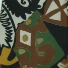 GEOFFREY BEENE FLORAL OLIVE GREEN BROWN NECK TIE Men Designer Tie EUC