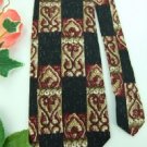 #1A NWT BARRINGTON BLACK TAN MAROON CHECKER MEN NECK TIE