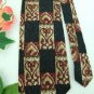 #1A NWT BARRINGTON BLACK TAN MAROON CHECKER MEN NECK TIE