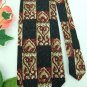 #1A NWT BARRINGTON BLACK TAN MAROON CHECKER MEN NECK TIE