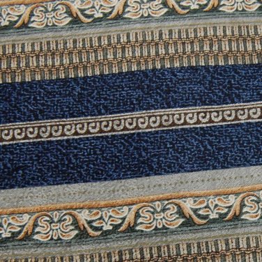 PIERRE CARDIN STRIPE BLUE GOLD GREEN WHITE Men Designer Tie EUC