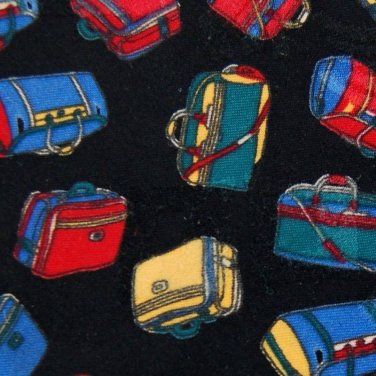 STEVEN WEBER LUGGAGE RED BLUE POLYESTER MEN NECK TIE Men Designer Tie EUC
