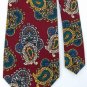NORTON DITTO PAISLEYS MAROON YELLOW TAN TIE NECK TIE Men Designer Tie EUC