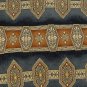ROUNDTREE & YORKE STRIPE GREY BROWN ORANGE Men Neck Tie Men Designer Tie EUC
