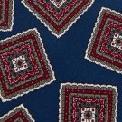 CHRISTOPHER HAYES BLUE MAROON WHITE SILK Men Neck Tie Men Designer Tie EUC