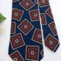 CHRISTOPHER HAYES BLUE MAROON WHITE SILK Men Neck Tie Men Designer Tie EUC