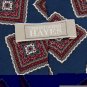 CHRISTOPHER HAYES BLUE MAROON WHITE SILK Men Neck Tie Men Designer Tie EUC