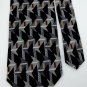 MACHADO GEORGE MACHADO, BLACK MAROON 100% SILK MEN NECK TIE Men Designer Tie EUC