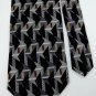 MACHADO GEORGE MACHADO, BLACK MAROON 100% SILK MEN NECK TIE Men Designer Tie EUC