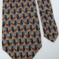 #1A WINDSOR NavyBlue GOLD APPLE PATTERN SILK TIE NECKTIE