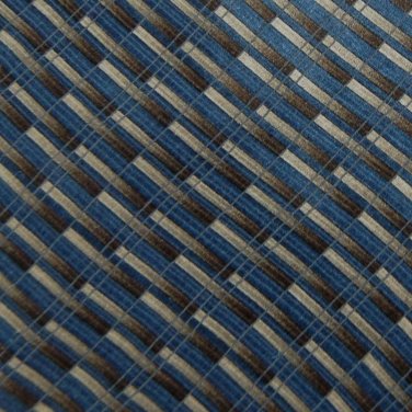 MURANO STRIPE BROWN BLUE GREY SILK MEN NECK TIE Men Designer Tie EUC