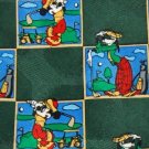 #1A MICKEY UNLIMITED GOLF CHECKERED GREEN POLY MEN NECK TIE