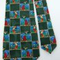 #1A MICKEY UNLIMITED GOLF CHECKERED GREEN POLY MEN NECK TIE