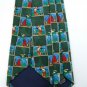#1A MICKEY UNLIMITED GOLF CHECKERED GREEN POLY MEN NECK TIE
