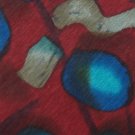 STRINGBEANS ABSTRACT RED BLUE TEAL POLYESTER NECK TIE Men Designer Tie EUC