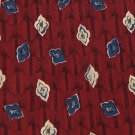 PERRY ELLIS RED BLUE KHAKI FLORAL DESIGN Men Neck Tie Men Designer Tie EUC