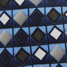 New DI MOGGIO NavyBlue GRAY BLUE DIAMOND SILK NECK TIE Men Designer Tie