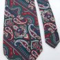 PIERRE CARDIN PAISLEYS BLUE RD GREEN SILK MEN NECK TIE Men Designer Tie EUC