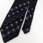 New ALEXANDER JULIAN COLOURS BLACK GEOMETRIC SILK NECK TIE Men Designer Tie EUC