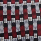 New PIERRE CARDIN USA SQUARE DIAMOND STRIPE MAROON GREY Men Designer Tie