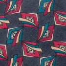 #1A WINDSOR DIAMONDS GREY RED BLUE YELLOW SILK Mens TIE NECKTIE