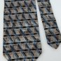 New STAFFORD BROWN WHITE BLUE GREY SILK MEN NECK TIE Men Designer Tie EUC