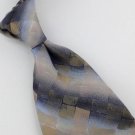 New STAFFORD GRAY BURLYWOOD WOVEN SILK MENS NECK TIE Men Designer Tie EUC
