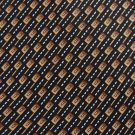 DI MOGGIO BLACK BROWN BEIGE ART DECO SILK MEN NECK TIE Men Designer Tie EUC