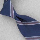 VTG CHRISTIAN DIOR BLUE STRIPE NARROW LOGO 1960 60s 70s Mens Neck Tie #V-1 EVC