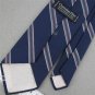 VTG CHRISTIAN DIOR BLUE STRIPE NARROW LOGO 1960 60s 70s Mens Neck Tie #V-1 EVC
