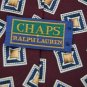 CHAPS RALPH LAUREN MAROON BLUE YELLOW SILK MEN NECK TIE Men Designer Tie EUC