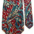 #1A MONZINI COLLECTION  Blue MAROON Creame SILK Tie NECKTIE Krawatte Cravatt