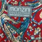 #1A MONZINI COLLECTION  Blue MAROON Creame SILK Tie NECKTIE Krawatte Cravatt