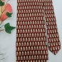 MURANO KHAKI BROWN GRAY ART DECO SILK Men Neck Tie Men Designer Tie EUC