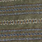 NWT GEOFFREY BEENE USA STRIPE OVAL OLIVE BLUE Neck Tie Men Designer Tie EUC