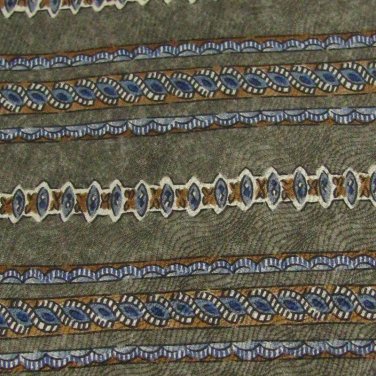 NWT GEOFFREY BEENE USA STRIPE OVAL OLIVE BLUE Neck Tie Men Designer Tie EUC